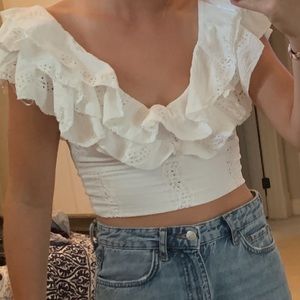 ZARA RUFFLE TOP!!